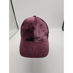 Ponycap Messy High Bun Ponytail Adjustable Purple Glitter Velvet Baseball Cap